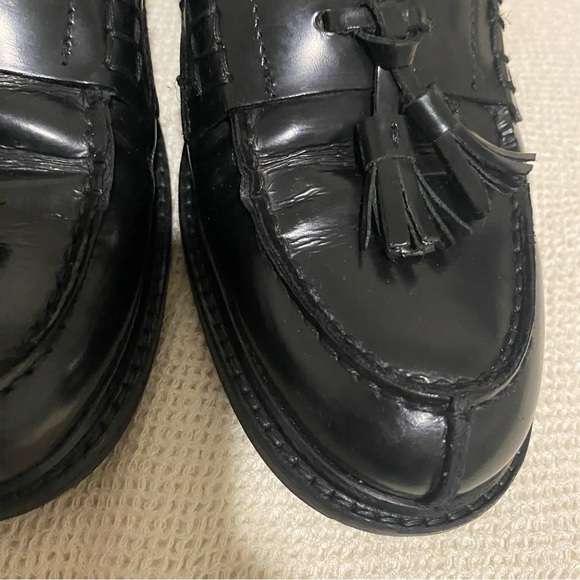 Vero Cuoio Black Tassel Loafers size 38  leather - Picture 5 of 16